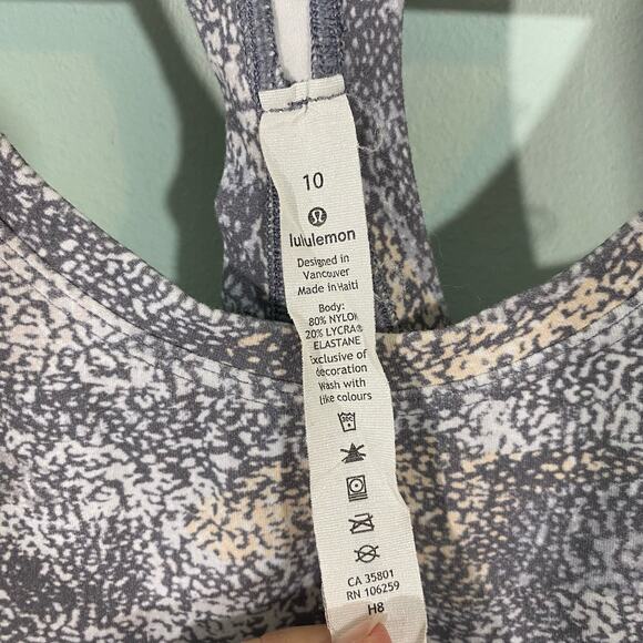 Lululemon Women's Frozen Vista Alpine White Cool Racerback Tank Size 10 - Picture 4 of 7